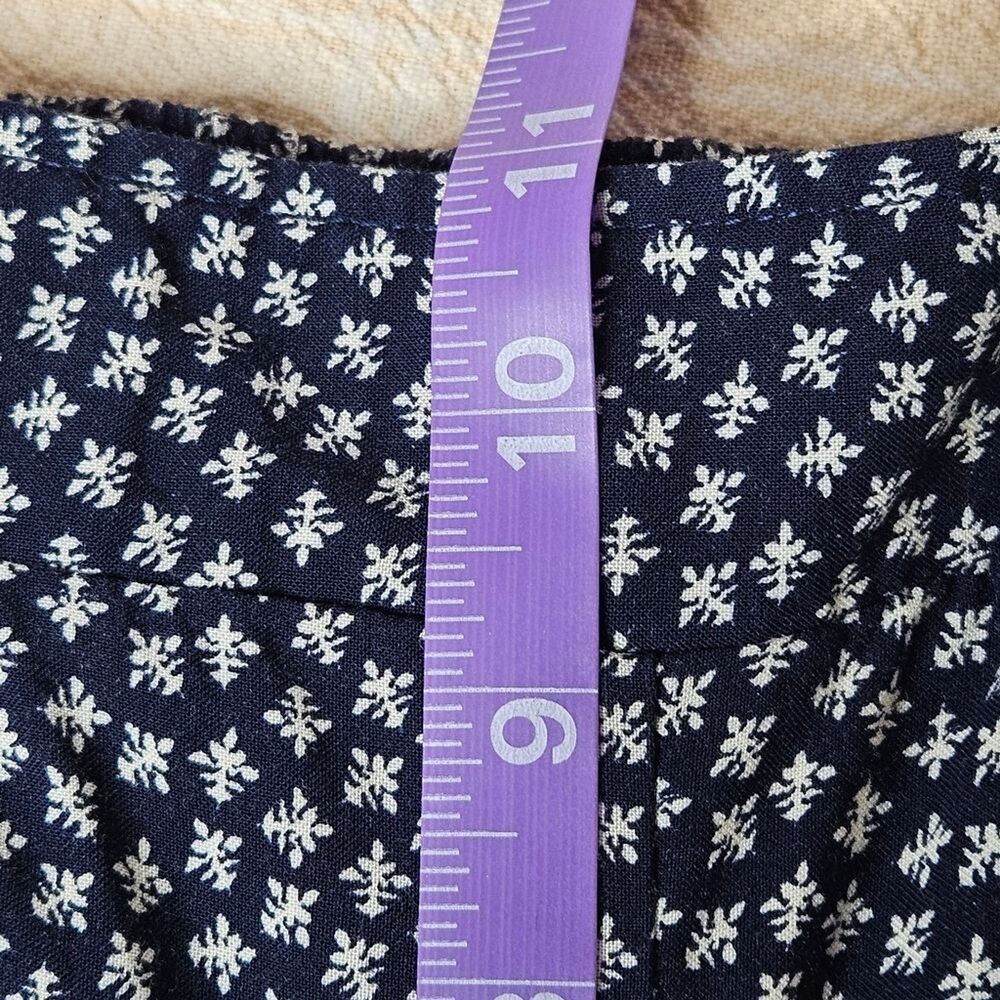Maurices Blue White Boho Boarder Elastic Waist Flowy Lightweight Palazzo Pants - Picture 10 of 12